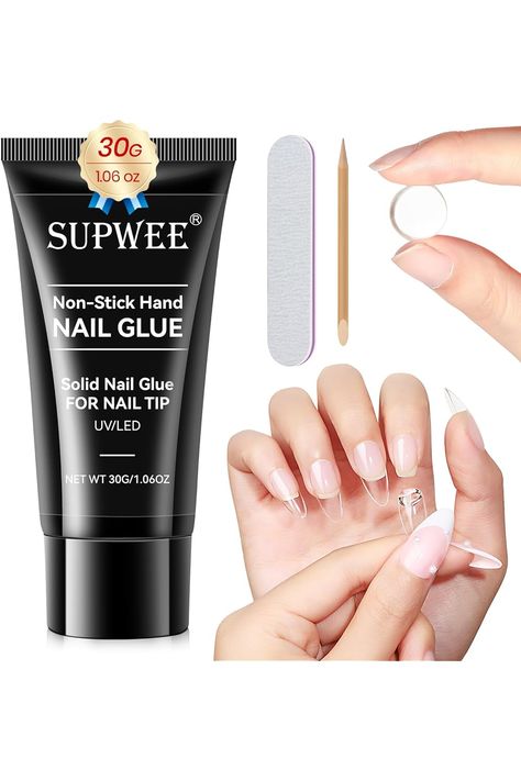 30g Solid Nail Glue Gel for Press on Nails Multifuctional Super Strong Gel Nail Glue for Nail Tips Creat 3D Nail Art Strong Adhesive Rhinestone Glue Gel Solid Nail Glue, Nail Glue Gel, Press On, 3d Nail, 3d Nail Art, Nail Glue, 3d Nails, Strong Adhesive, Black Beauty