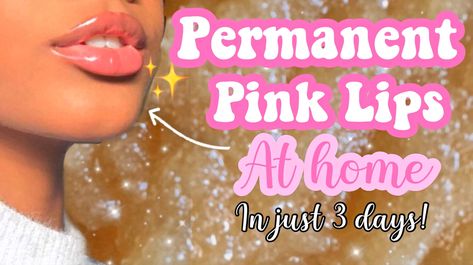 #lipscrub #howtogetpinklips Permanent Pink Lips, Tips For Pink Lips, Pink Lip Scrub, Get Pink Lips, Lips Balm, Pink Lip Balm, Baby Lips, Home Pink, Lip Scrub