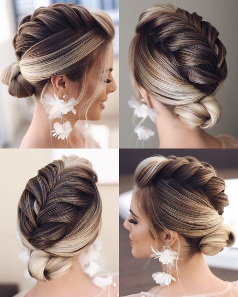 Mullet Hairstyles, Wedding Hairstyle Ideas, Hairstyles Design, Headpiece Hairstyles, Fishtail Braid, Bridesmaid Hair Updo, Penteado Cabelo Curto, Wedding Hairstyle, Party Hairstyles