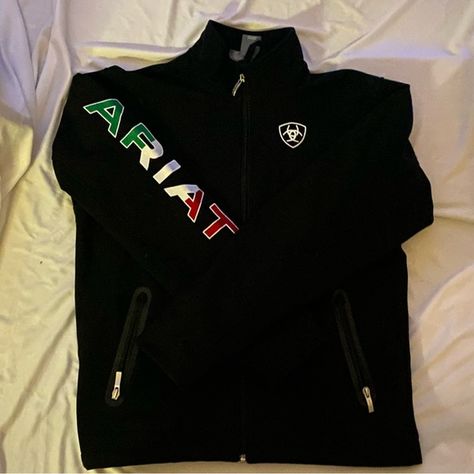 Black Ariat Mexican Flag Jacket 7th Grade Boys, Ariat Jacket, Mexican Flag, Mexican Flags, Mexico Flag, 7th Grade, Pretty Dresses, Stylish Outfits, Cd