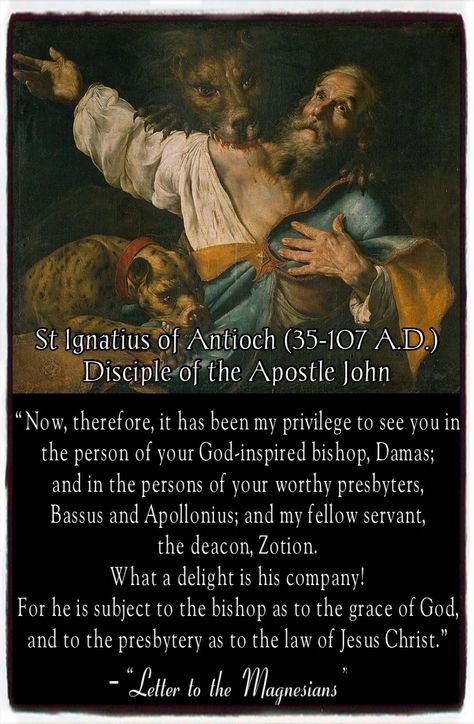 Saint Ignatius Of Antioch, St Ignatius Of Antioch, Saint Ignatius, Ignatius Of Antioch, Saints Quotes, Early Church Fathers, Catholic Answers, Apostle John, St Ignatius