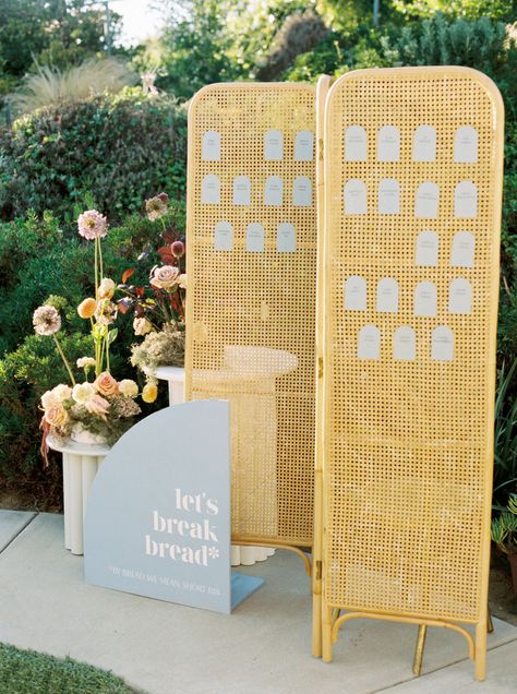 Cane Screen, Event Signage, Boutique Interior, Seating Plan, Custom Backdrop, Wedding Mood Board, Seating Chart Wedding, Wedding Mood, Wedding Signage