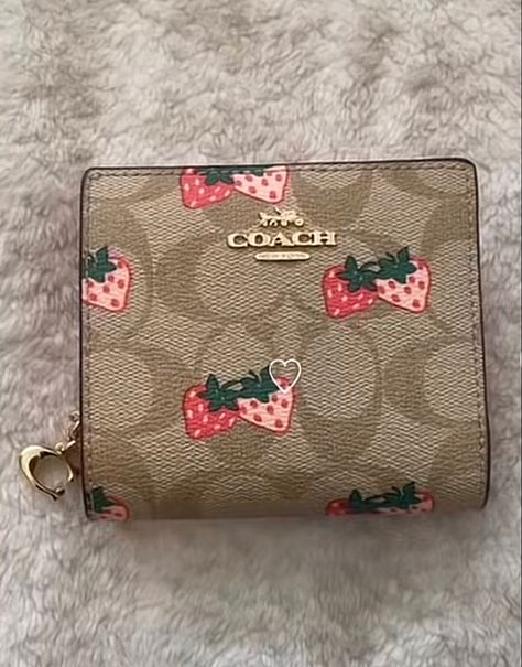 Strawberry wallet COACH Coach Strawberry Crossbody, Coach Strawberry, Coach Strawberry Wallet, Coach Wallet Strawberry, Cherry Coach Wallet, Strawberry Wallet, Pink Wallet Coach, Pretty Bags, Holiday Wishes