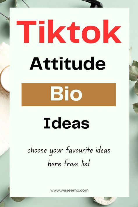 Attitude Bio for TikTok Ideas: Showcasing Your Style Cute Tiktok Bio Ideas, Cute Bio Ideas For Tiktok, Tiktok Bios Ideas, Bios For Tiktok, Bio For Tiktok, Cute Bio Ideas, Bio Tiktok Ideas, Facebook Bio Quotes, Good Bios