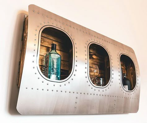 Aviation Bar, Aviation Office, Wall Bar Shelf, Pilot Decor, Aviation Room, Aircraft Decor, Airplane Room, Unique Wall Shelves, Aviation Furniture