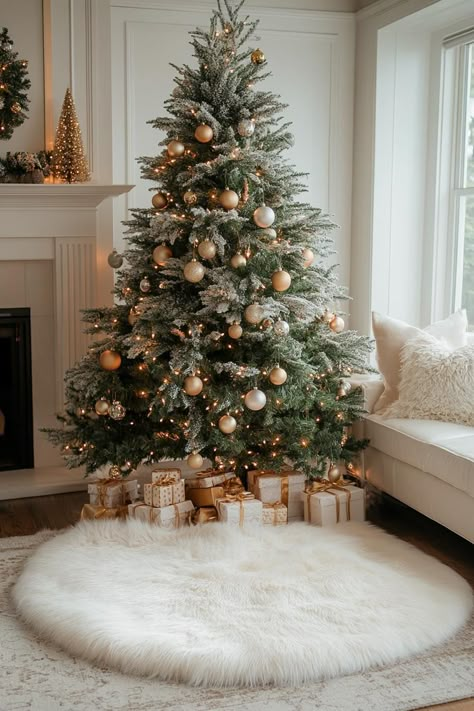 15 Gorgeous Luxury Christmas Decor Ideas to Elevate Your Home 15 Desi Perkins Christmas Tree, Lux Christmas Tree, Christmas Decoration Trends 2024, Christmas Decor Gold And Silver, Green And Champagne Christmas Decor, Bougie Christmas Decor, White Frosted Christmas Tree Ideas, Cashmere Christmas Tree Decorated, Festive Christmas Tree