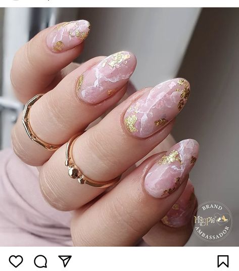 Rose Quartz Nails, Coachella Hair, Quartz Nails, Quartz Nail, Galaxy Nails, Little Bo Peep, Rose Gold Quartz, Nails Desing, Elegant Nails