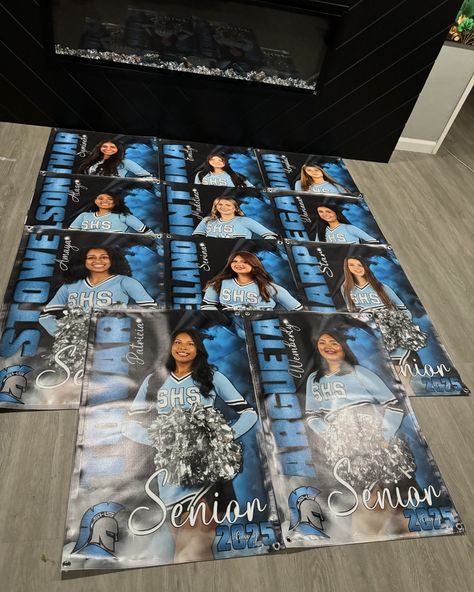 Cheer banners to match the football banners we did earlier this season!! @south_high_spartan_cheer Cheer Banners, Football Banners, Football Banner, Banners, Football, Quick Saves, American Football