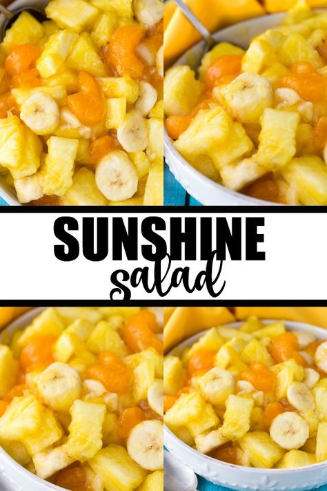 Sunshine Salad Recipe, Sunshine Salad, Easy Fruit Salad Recipes, Best Fruit Salad, Simply Stacie, Dressing For Fruit Salad, Fruit Salad Easy, Fruit Dishes, Fruit Salad Recipes