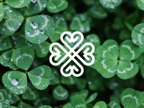 Shamrock Logo Design, Clover Logo Design Ideas, Four Leaf Clover Tattoo Design, Four Leaf Clover Logo, Clover Logo Design, Clothing Logo Inspiration, Shamrock Logo, Clover Drawing, Lucky Design