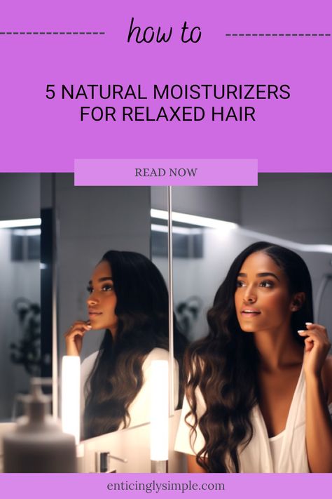 Discover the top 5 natural moisturizers designed specifically for relaxed and relaxed hair. These moisturizing products nourish without weighing your hair down. Plus, learn to create your own moisture-rich recipes at home using simple ingredients for a healthy shine. Whether you need deep hydration or daily care, this guide offers solutions tailored to all chemical-treated hair types. Moisturize and protect your lovely locks with these natural options Daily Moisturizer For Natural Hair, Products For Relaxed Hair, Relaxed Hair Care Regimen, Rich Recipes, Healthy Relaxed Hair, Relaxed Hair Care, Diy Moisturizer, Overnight Hairstyles, Hair Care Regimen