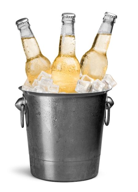 Beer Bucket, Beer Bottles, Ice Cubes, Ice Bucket, Ice Cube, Premium Photo, Beer Bottle, Beer, Stock Photos