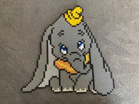 2x2 Hama beadboard midi Dumbo Perler Beads, Disney Pearl Beads, Angel Perler Bead Patterns, Hama Beads Disney, Hama Disney, Hama Art, Hama Mini, Hamma Beads Ideas, Pixel Beads