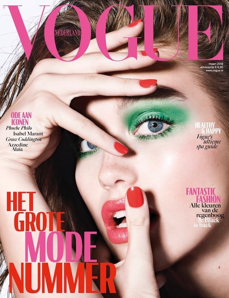 Luna Bijl | Colorful Makeup Beauty Editorial | Vogue Netherlands Cover Vogue Makeup Looks, Luna Bijl, Richard Burbridge, Black Mode, Vogue Makeup, Vogue Netherlands, Magazine Front Cover, Editorial Vogue, Makeup Magazine