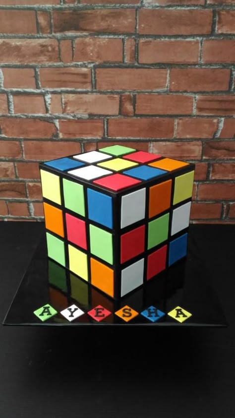 Rubik Cube cake - cake by Nix Kitchen Rubik Cube Cake Ideas, Cake Rubik Cube, Rubik Cake, Rubiks Cube Party, Apple Cake Pops, Toddler Birthday Cakes, 8th Birthday Cake, Cube Cake, 13 Birthday Cake