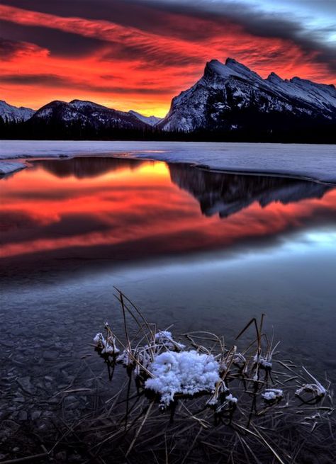 Vermillion Lakes, Beautiful Sky, Pics Art, Beautiful Sunset, Beautiful Photography, Amazing Nature, Pretty Pictures, Beautiful World, Beautiful Landscapes