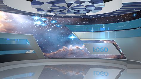 3D Virtual Set Virtual Studio Set, Virtual Reality Room, Virtual Set Design, Virtual Reality Design Architecture, Virtual Set Tv Studio Show, Virtual Reality Design, Photoshop Shapes, Blue Interior Design, Tv Set Design