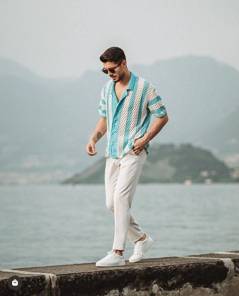 OMAR SPANESHI | Men’s Fashion (@omarspaneshi) • Instagram photos and videos Summer Outfits For Men, Beach Outfit Men, Men's Summer Style, Dressing Tips, Men's Short Hair, Mens Summer Outfits, Men's Formal Style, Stylish Summer Outfits, Men Stylish Dress