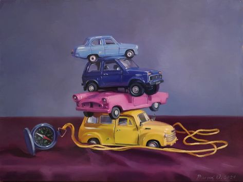 Lena Vylusk | Favorite Toys Oil Canvas, Hyperrealism, Photorealism, Childhood Toys, Buy Paintings, Love Painting, Paintings For Sale, Art Toy, Oil Painting On Canvas