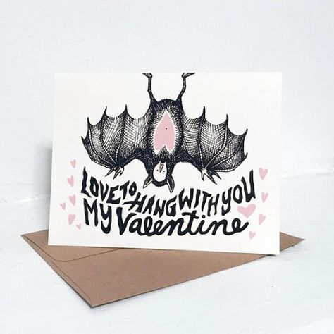 Spooky Valentines, Valentine Day List, Bf Gifts, Horror Lovers, Cute Bat, My Funny Valentine, Snail Mail, My Valentine, Creepy Cute