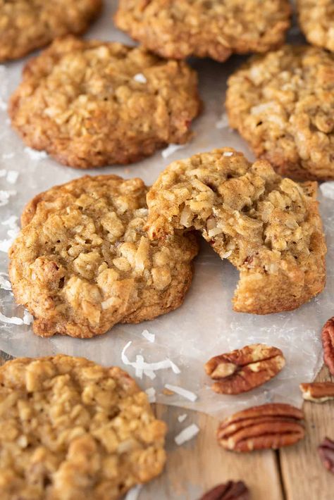 Chewy Coconut Pecan Cookies, Coconut Pecan Cookies Recipes, Coconut Pecan Cookies Chewy, Oatmeal Coconut Pecan Cookies, Coconut Macadamia Nut Cookies, Pecan Coconut Cookies, Oatmeal Pecan Cookies, Coconut Pecan Cookies, Recipe Oatmeal