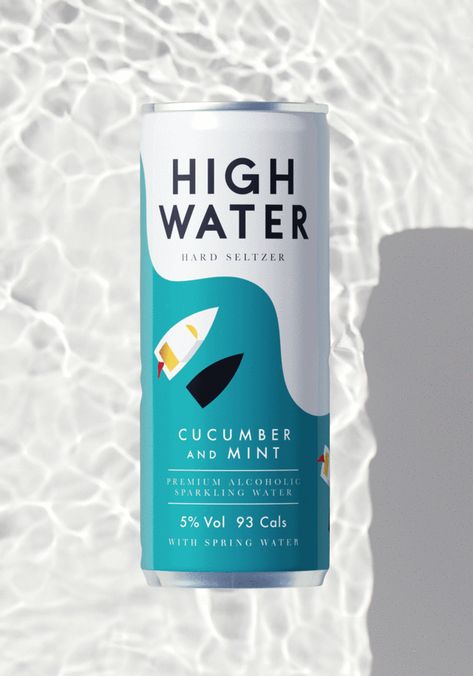 Sparkling Water Packaging, Mineral Water Brands, Craft Beer Packaging, Brand Packaging Design, Beer Packaging Design, Studio Building, Illustration Beach, Boat Illustration, Water Packaging