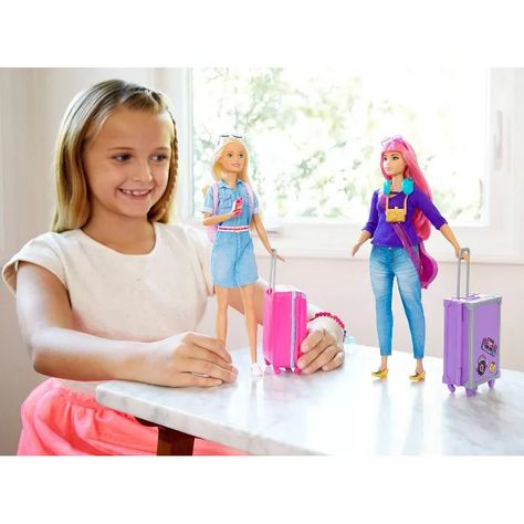 Barbie : Target Doll Tea Party, Pink Suitcase, Barbie Dreamhouse, Barbie Sets, Travel Necessities, Barbie Dream House, Princess Dolls, Girls Play, Travel Set