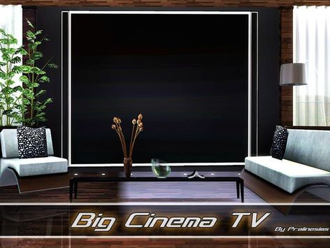 Pralinesims' Big Cinema TV Sims 4 Big Tv Cc, Sims 4 Movie Room Cc, Sims 4 Cc Projector Screen, Movie Sims 4 Cc, Sims 4 Tv Channels, Sims 4 Flat Screen Tv Cc, Sims 4 Cc Furniture Tv, Sims 4 Television, Ts4 Tv Cc