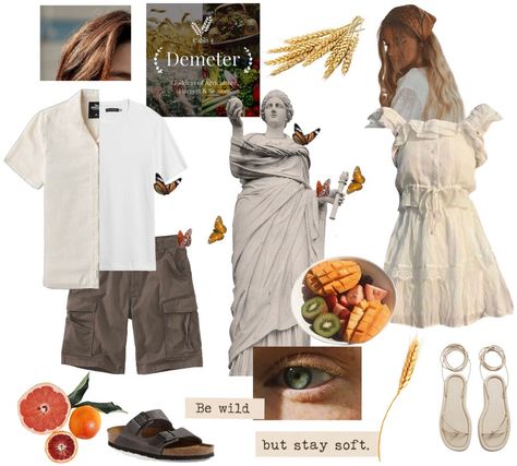 Cabin 4- Demeter Outfit | ShopLook Demeter Outfit, Cabin Outfits, Goddess Of Agriculture, Pjo Cabins, Cottagecore Hair, 17 Aesthetic, Cottagecore Png, Cabin Outfit, Camp Half Blood Cabins