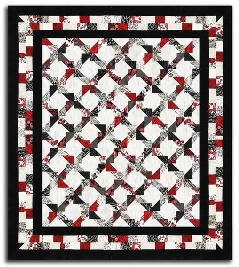 Jagged X's – Jordan Fabrics Jordan Quilts, Missouri Star Quilt Company Tutorials, Black And White Quilt, Jordan Fabrics, Layer Cake Quilt Patterns, Beginner Quilting, Quilt Layers, Cake Quilt, Jelly Roll Quilts