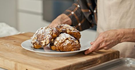 Croissants Recipe, Almond Croissants, Nancy Silverton, Ham And Cheese Croissant, Cheese Croissant, Croissant Recipe, Almond Croissant, Twice Baked, Baked Ham