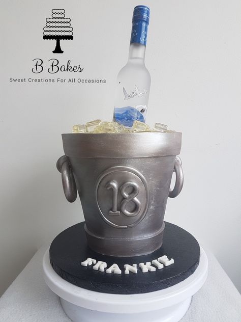 Vodka Cake Design, Vodka Cake, Bucket Cake, Cakes For Men, Cake Decor, Cake Inspiration, 18th Birthday, Birthday Cakes, Cake Ideas