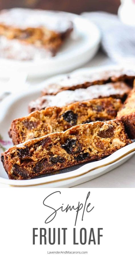 Fruit Cake Loaf, Fruit Loaf Recipe, Fruit Bread Recipes, Fruit Cake Recipe Easy, Fruit Loaf, Lavender Macarons, Nut Loaf, Bread Recipe Video, Oatmeal With Fruit