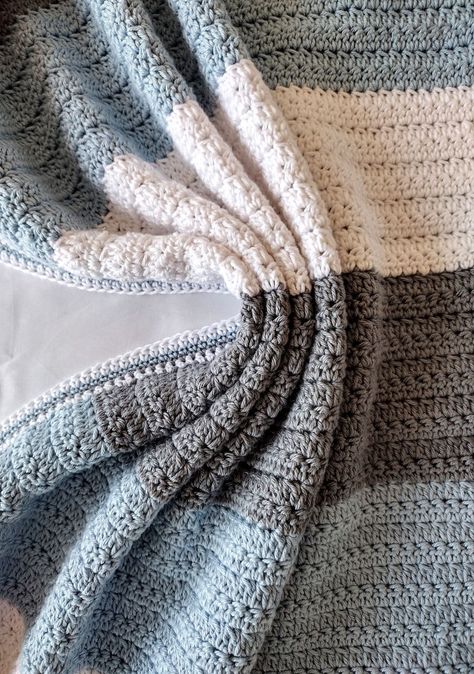 Avery Baby Blanket - Easy Crochet Blanket Pattern, Striped Baby Blanket, Beautiful Baby Blanket, Crochet Blanket Pattern Easy, Handmade Baby Blankets, Easy Crochet Blanket, Crochet Blanket Pattern, Boy Blankets, Crochet Simple