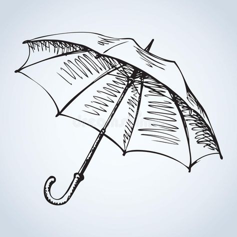 Umbrella. Vector drawing. Modern gamp umbel coverage isolated on white backgroun #Sponsored , #ad, #Advertisement, #drawing, #Umbrella, #gamp, #Modern Umbrella Outline Drawing, How To Draw An Umbrella, Umbrella Sketch, Slim Chickens, Umbrella Template, Umbrella Coloring Page, Umbrella Tattoo, Cover Drawing, Umbrella Drawing