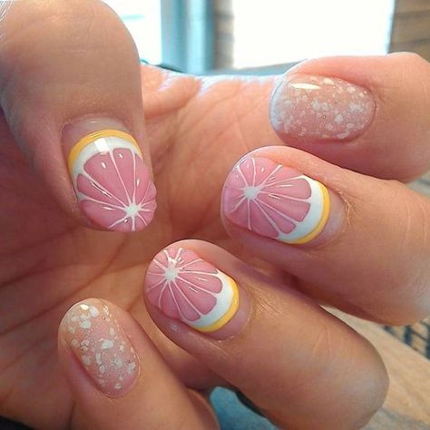 The hottest lemon nails and lemon nail designs for this summer (fruit nails) Fruit Nail Designs, Lemon Nails, Fruit Nail Art, Her Nails, Pretty Nail Art, Easter Nails, Nail Art Inspiration, Nail Polishes, Nails Design