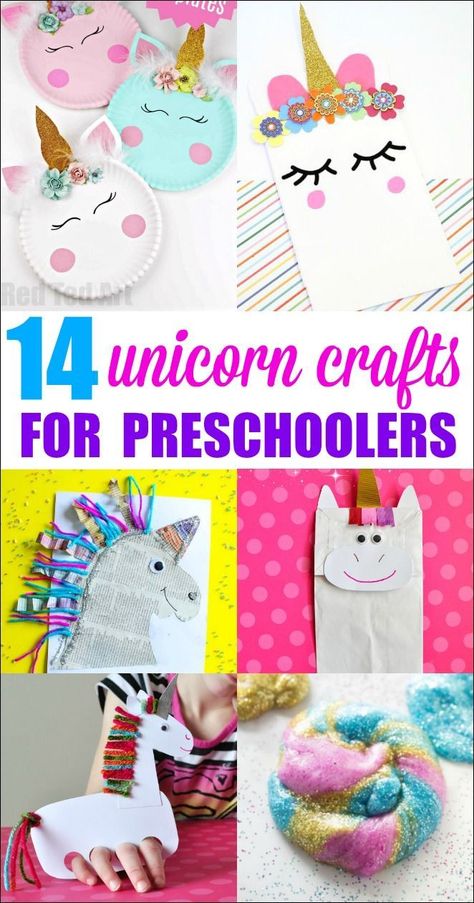 There are a mix of Unicorn Crafts for Preschoolers here, from ones that preschoolers can easily do themselves, to ones that will require a little assistance. It is amazing how a little creativity can transform some basic supplies into magical unicorns! Unicorn Crafts For Preschoolers, Unicorn Activities, Unicorn Crafts For Kids, Unicorn Gift Bags, Pyjamas Party, Unicorn Craft, Crafts For Preschoolers, Unicorn Crafts, Art Therapy Activities