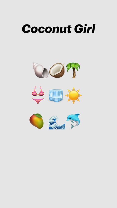 @netball_slay #coconutgirl #coconutgirlaesthetic #aestehtic #coconut Combo Emoji, Gif Ig, Cute Emoji Combinations, Insta Tips, Emoji Combos, Girl Emoji, Emoji Combinations, Youth Club, Insta Ideas