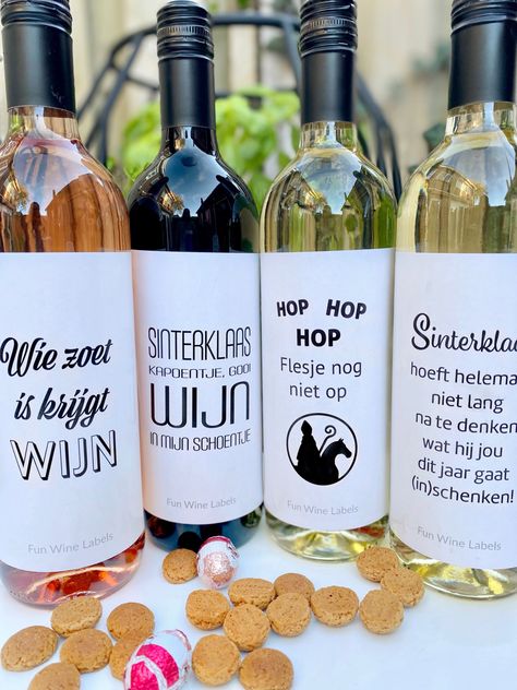 Saint Nicholas, Rosé Wine Bottle, Silhouette Cameo, Wine Bottle, Cricut, Drinks, Christmas, Gifts