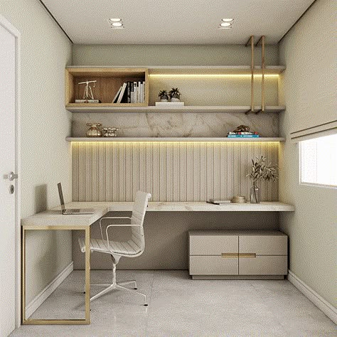 Contemporary Office Design, Narrow Rooms, Mini Office, Apartment Living Room Design, Dream Office, Contemporary Office, Office Layout, Bedroom Decor Design, Architecture Interior Design