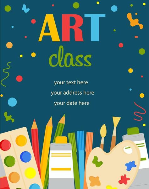 Painting Stationary, Class Poster Ideas, Class Poster Design, Stationary Background, Art Class Posters, Contest Poster, Creative Art Activities, Painting School, Class Poster