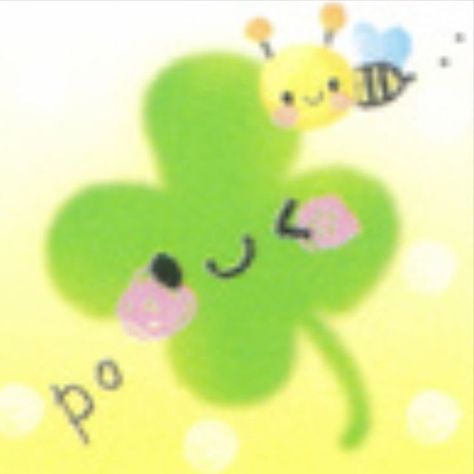 Four Leaf, Leaf Clover, Four Leaf Clover, Confetti, Tags, Green, Kawaii