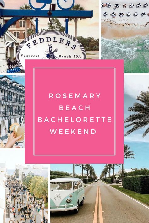 Rosemary Beach Bachelorette, Free Bachelorette Party Games, Bachelorette Party Beach Theme, Bachelorette Beach Weekend, Bachelorette Party Itinerary, Rosemary Beach Florida, Bachelorette Planning, Seacrest Beach, Beach Weekend