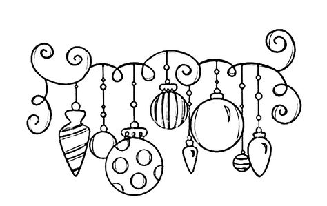 Cute Christmas Doodles Easy, December Doodles Easy, Doodle Art Christmas Ideas, Christmas Ornament Drawing Ideas, Christmas Drawing House, Christmas Line Art Drawings, Christmas Drawing Simple, Hand Drawn Christmas Tree, Christmas Outline Drawings