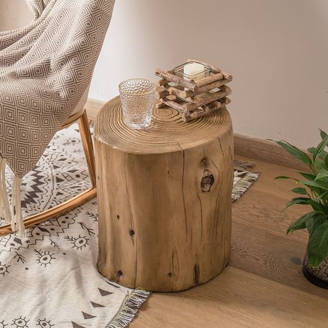 Log side table