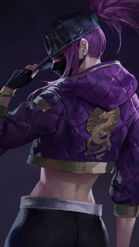 Purple Hair, League Of Legends, Anime Character, Purple, Pants, Hair, Anime, Black, Trousers