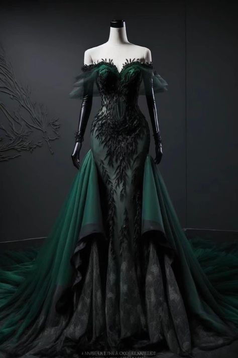 Green Wedding Dresses, Fantasy Clothes, Fantasy Outfits, Fantasy Dresses, Dress Design Sketches, Fantasy Gowns, Prom Dress Inspiration, Fairytale Dress, Pretty Prom Dresses