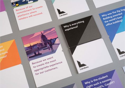 Land Securities rebrands as Landsec | Design Week Triangle Brand Identity, Property Graphic Design, Visual Identity Design Branding Inspiration, Triangle Branding, Property Branding, Trifold Brochure Design, Graphic Design Brochure, Graphic Motif, Property Design