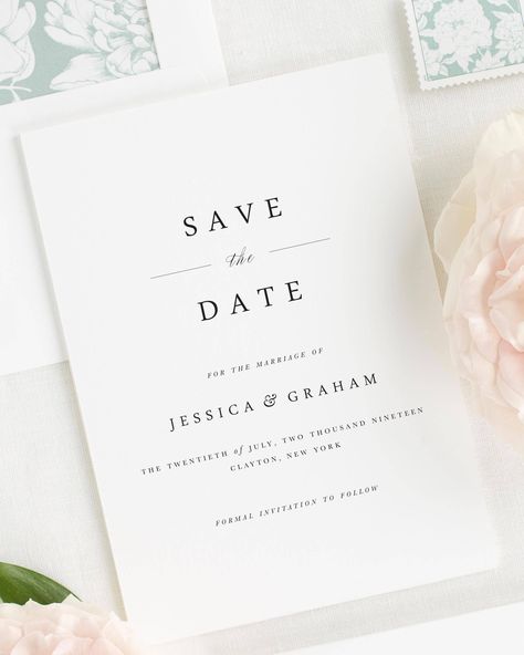 Ribbon Wedding Invitations, Sabe The Date, Safe The Date, Save The Date Pictures, Save The Date Designs, Classic Monogram, Letterpress Wedding, Letterpress Wedding Invitations, Minimalist Wedding Invitations