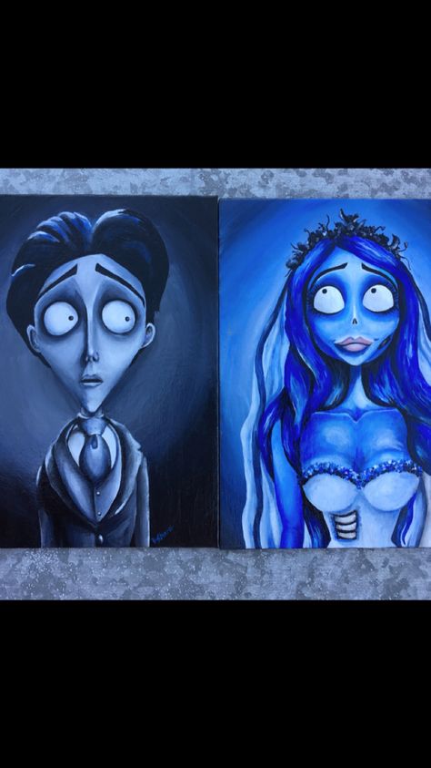 Corpse Bride Art Painting, Corpse Bride Canvas Painting, Corpse Bride Painting Ideas, The Corpse Bride Painting, Emily Corpse Bride Painting, Corpse Bride Painting Easy, Corpse Bride Painting Canvas, Corpse Bride Pumpkin Painting, Disney Painting Ideas On Canvas